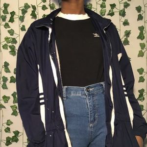 ADIDAS navy and white windbreaker